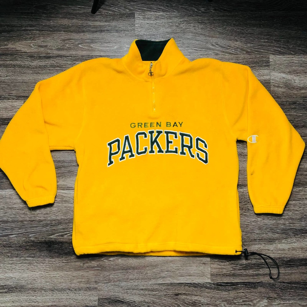 Pro Line By Champion Green Bay Packers Quarter Zip Sz M